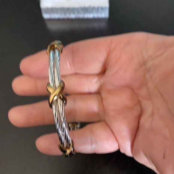 Silver & Copper Bracelet Adjustable - Picture 5 of 7